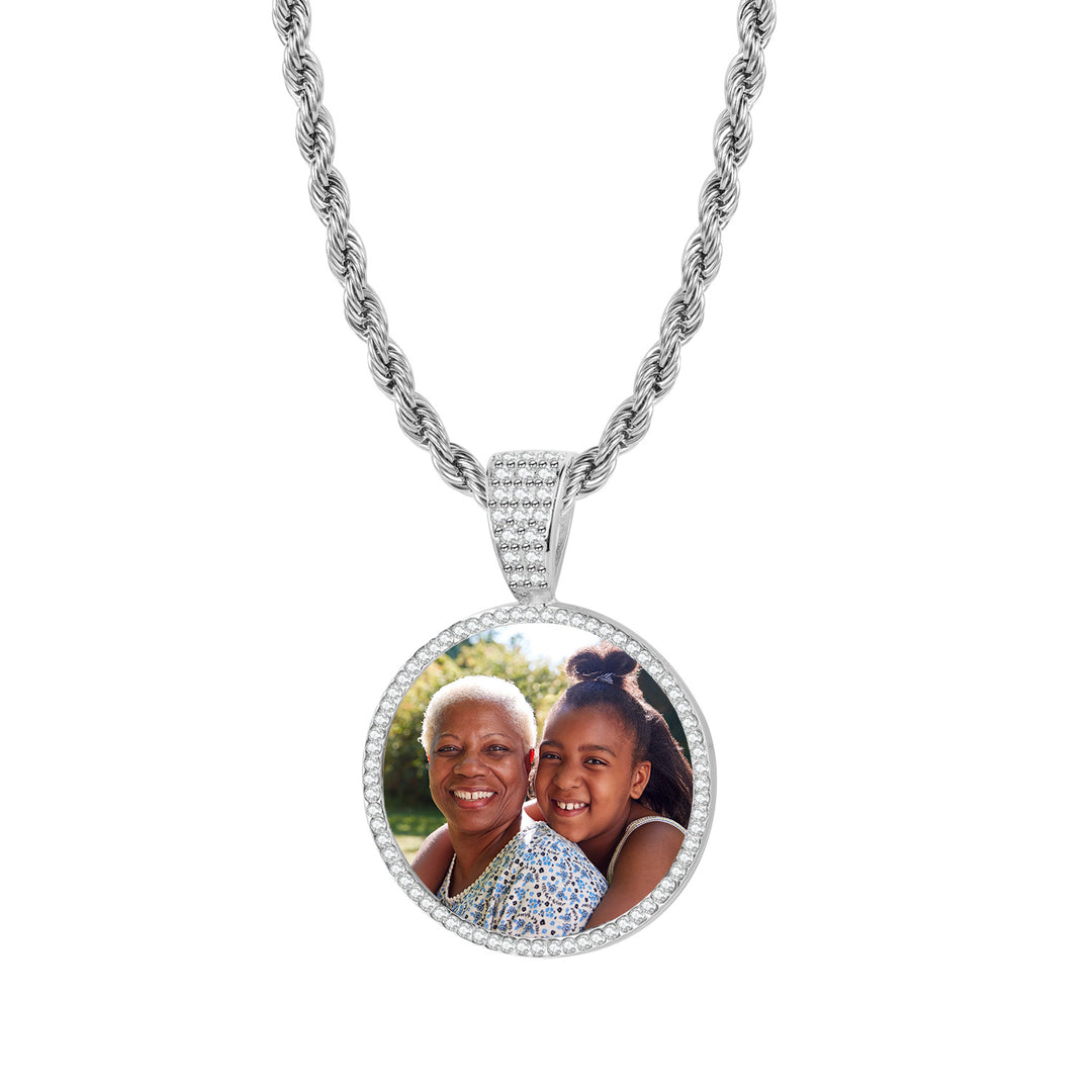 Kids Iced Photo Pendant w/ Rope Chain | Necklaces by DORADO