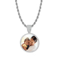 Iced Photo Pendant w/ Rope Chain