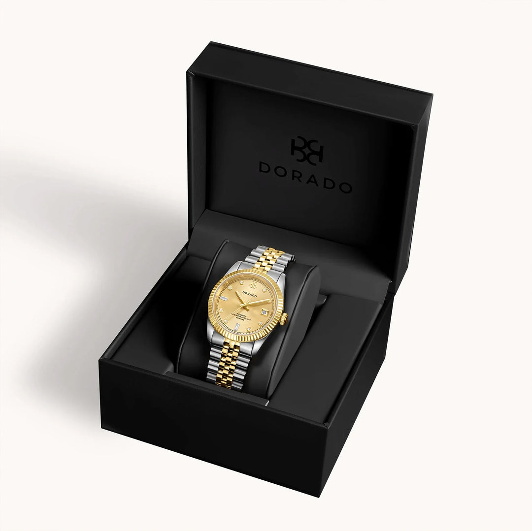 DORADO Two Tone Timeless Watch - Gold w/ SIX9 Markers | Watch by DORADO
