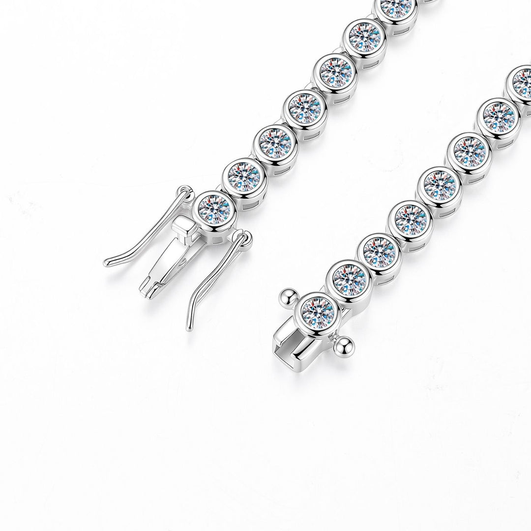 Round Bezel Tennis Chain Bracelet | Bracelets by DORADO