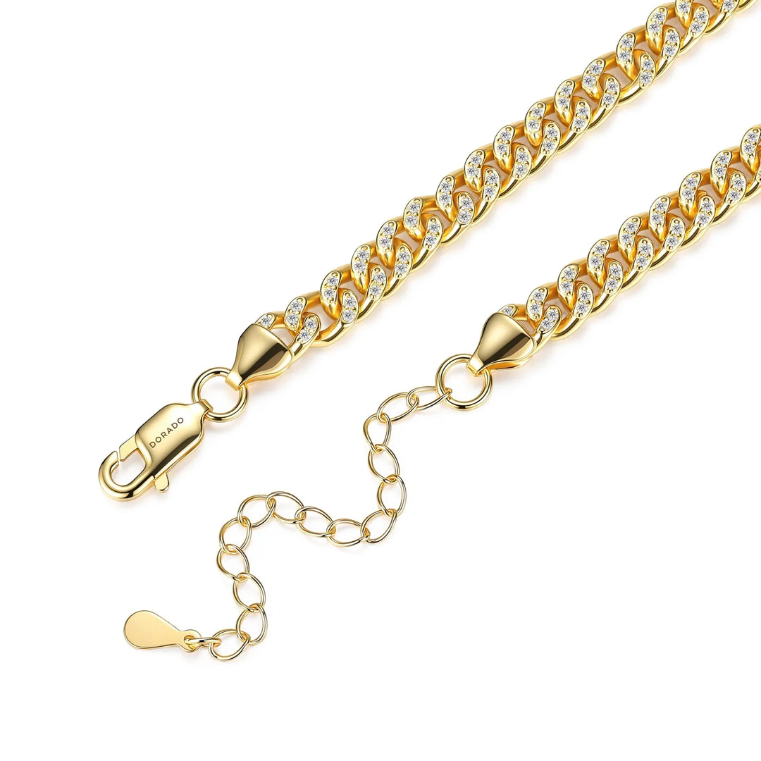 Iced Cuban Link Anklet - 5mm | DORADO