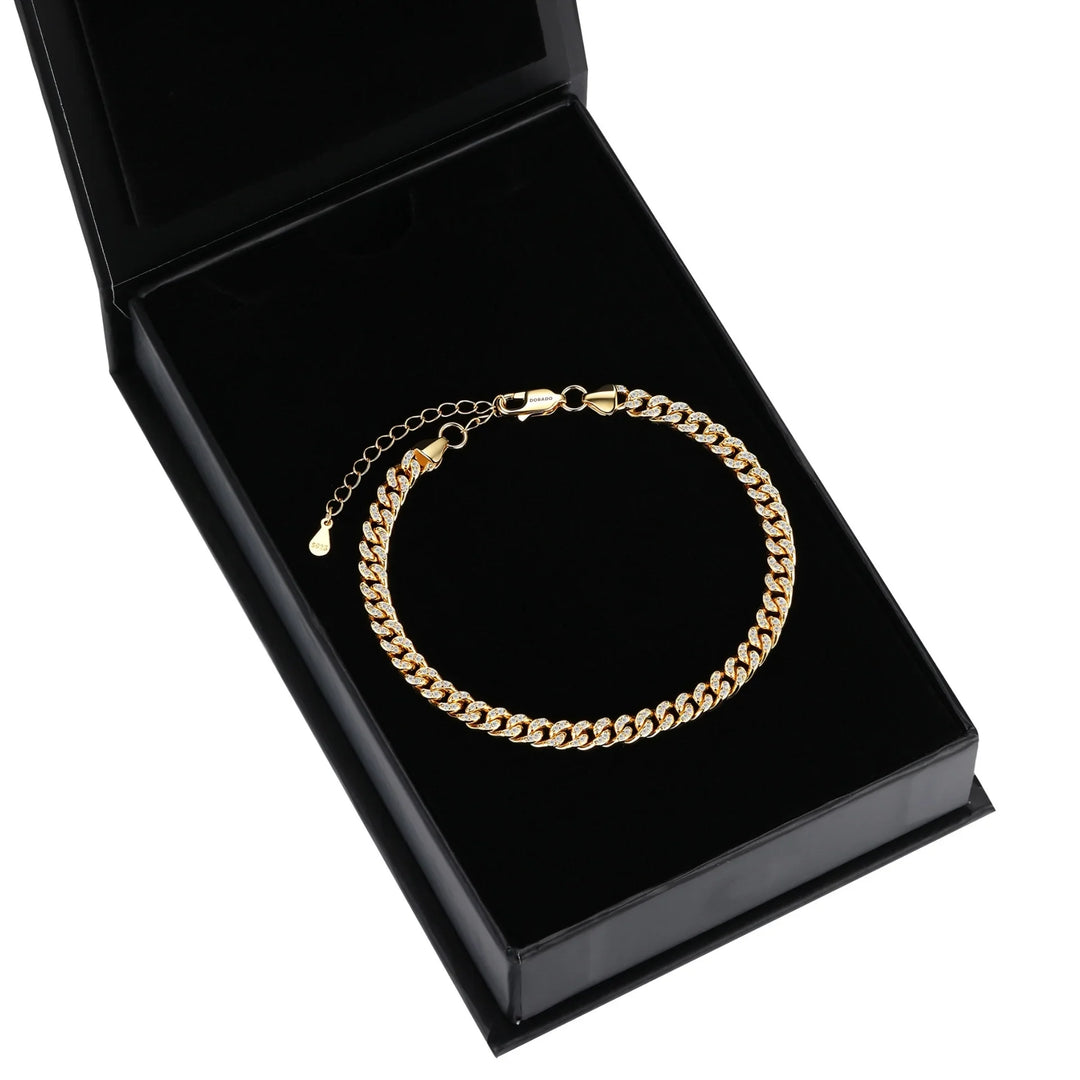 Iced Cuban Link Anklet - 5mm | DORADO