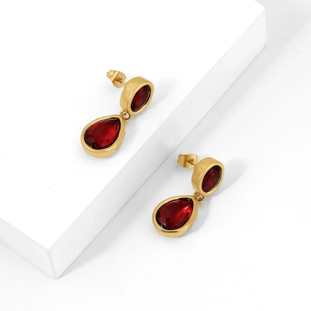 Heirloom Teardrop Stone Earrings | Earrings by DORADO