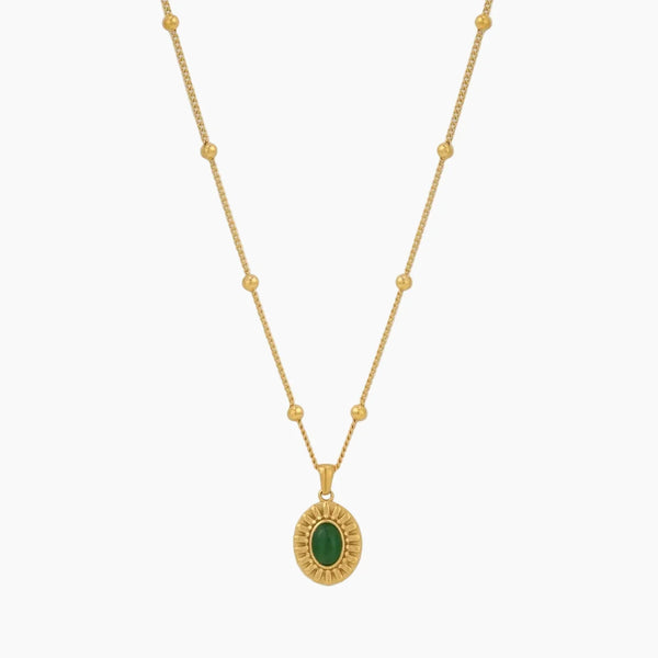 Heirloom Emerald Stone Necklace | Necklaces by DORADO