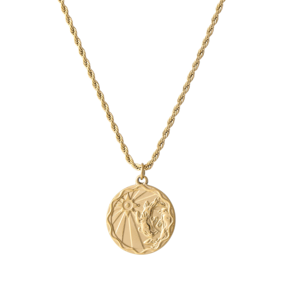Zodiac Coin Necklace w/ Rope Chain | Necklaces by DORADO