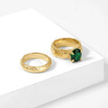 Heirloom Oval Stone Ring Set | Rings by DORADO