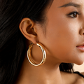 Chunky Hollow Hoop Earrings