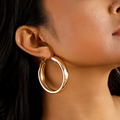 Chunky Hollow Hoop Earrings