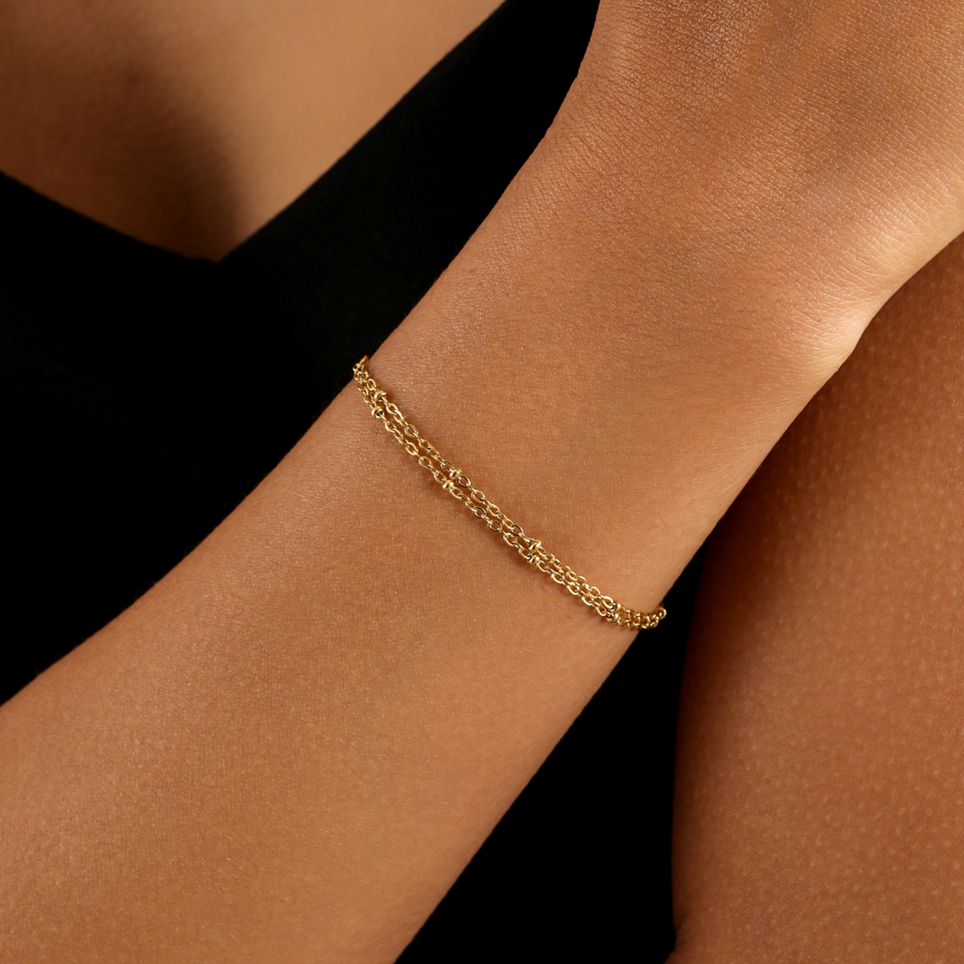 Double Satellite Chain Bracelet | Bracelets by DORADO