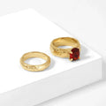 Heirloom Oval Stone Ring Set | Rings by DORADO