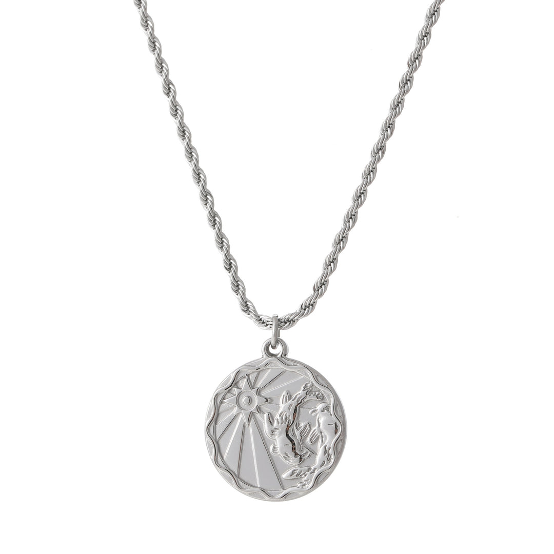 Zodiac Coin Necklace w/ Rope Chain | Necklaces by DORADO