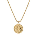 Zodiac Coin Necklace w/ Rope Chain