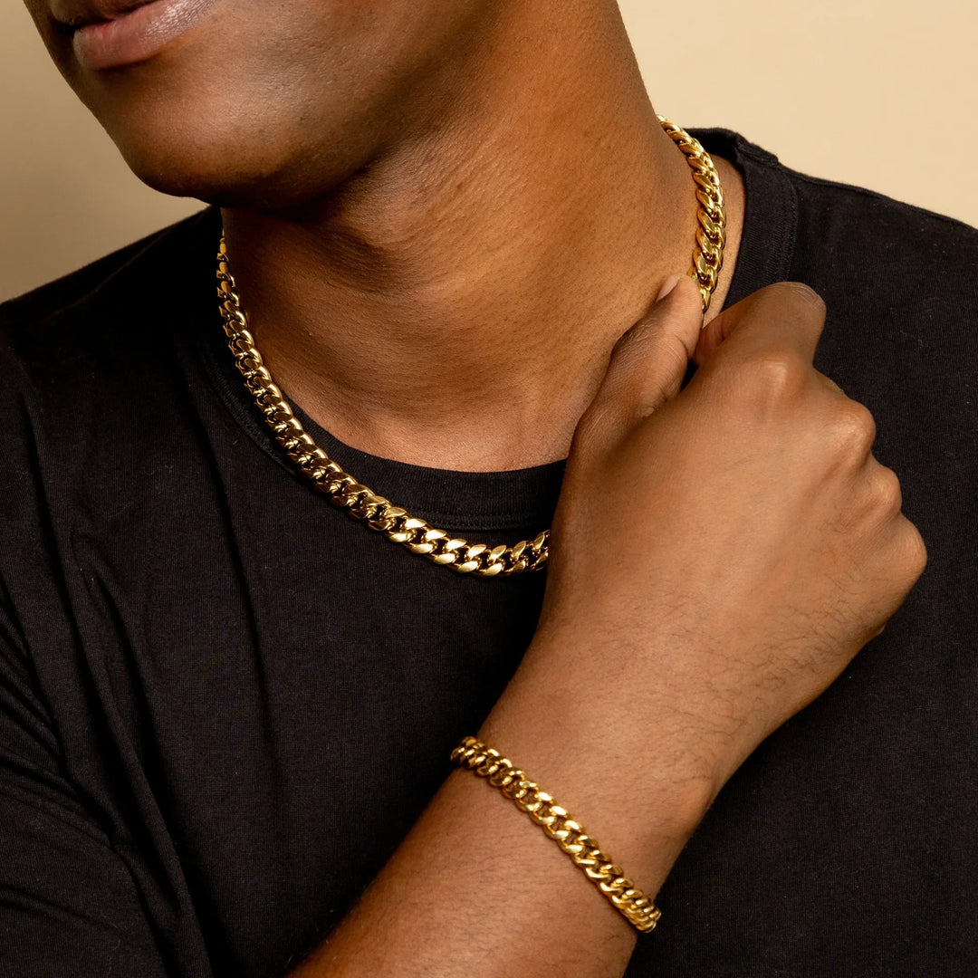 Mens Miami Cuban Link Chain - 8mm