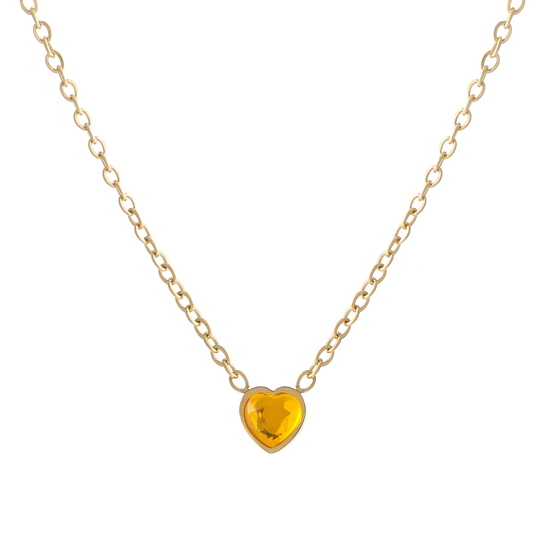 Heart Birthstone Necklace | Necklaces by DORADO