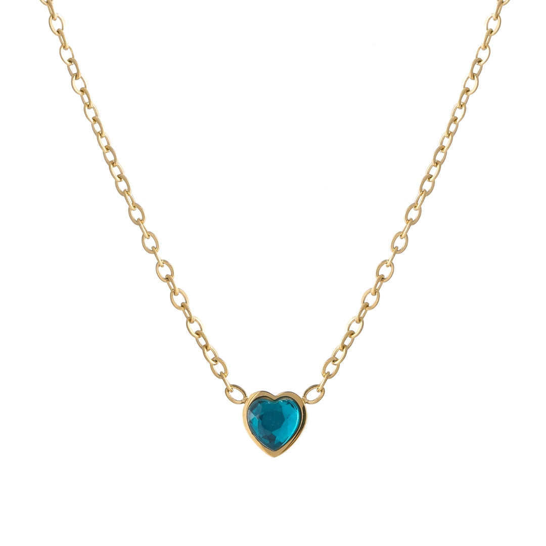 Heart Birthstone Necklace | Necklaces by DORADO