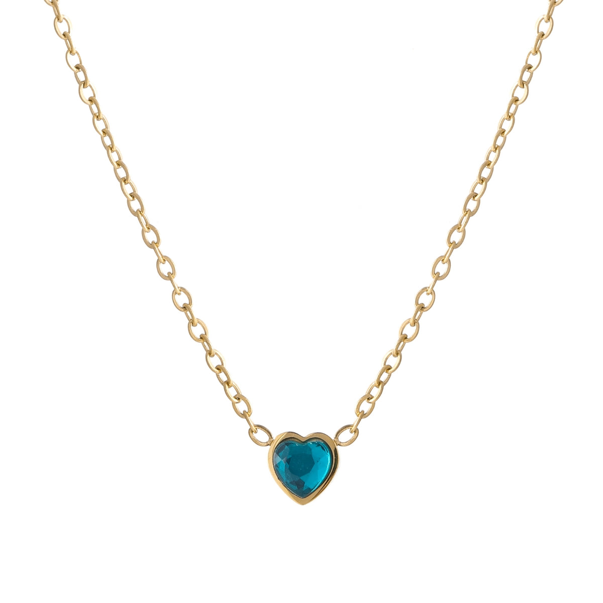 Heart Birthstone Necklace | Necklaces by DORADO