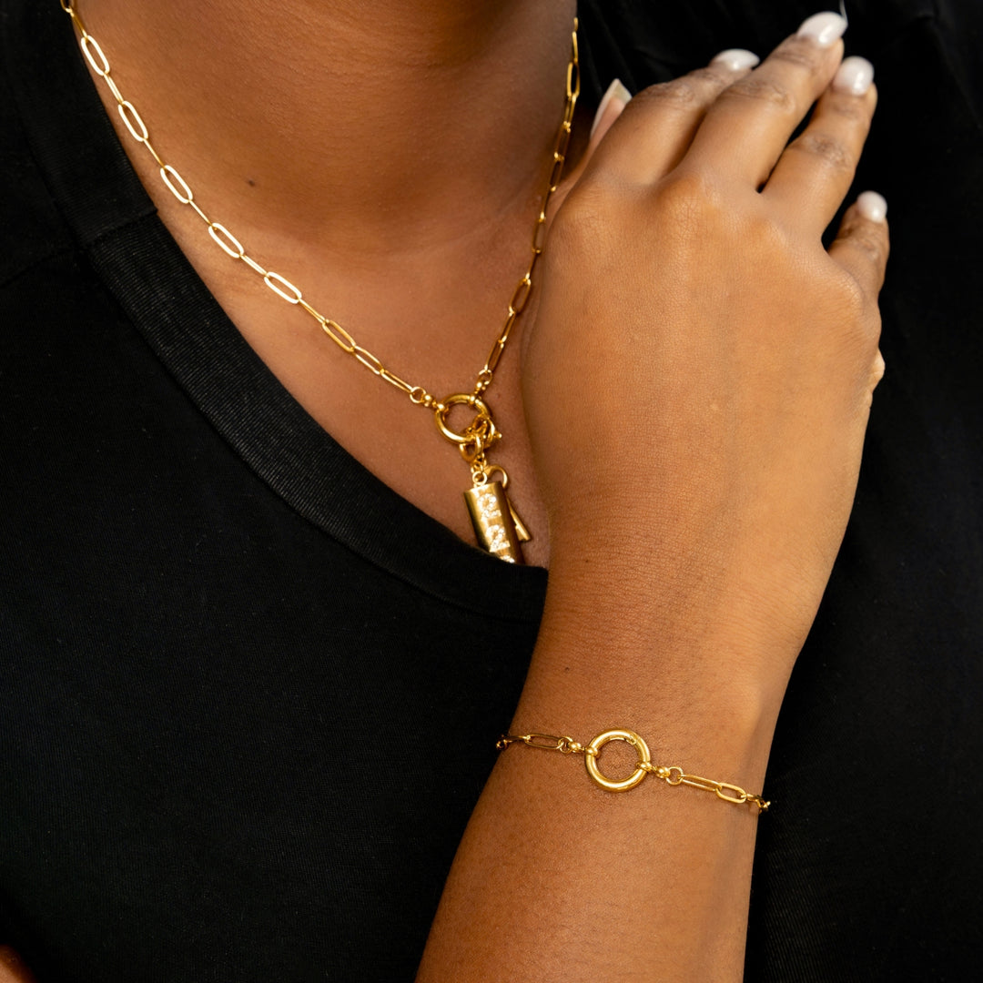 Paperclip Charm Bracelet | DORADO