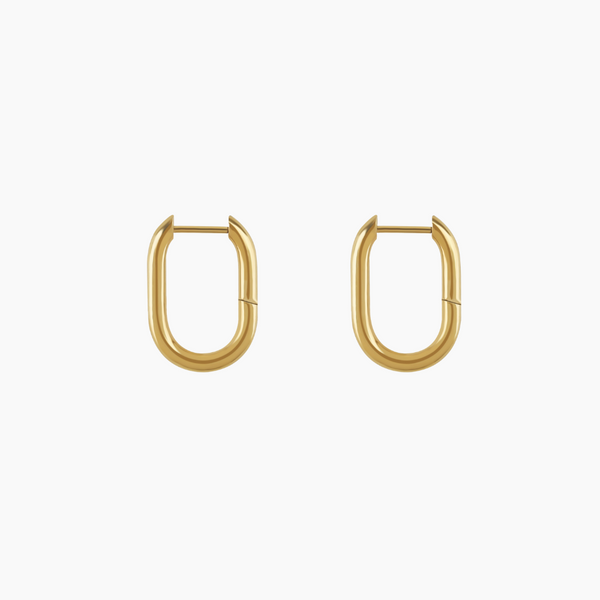 Paper Clip Hoop Earrings | Earrings by DORADO