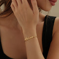 Name Bracelet w/ Cuban Chain | Bracelets by DORADO