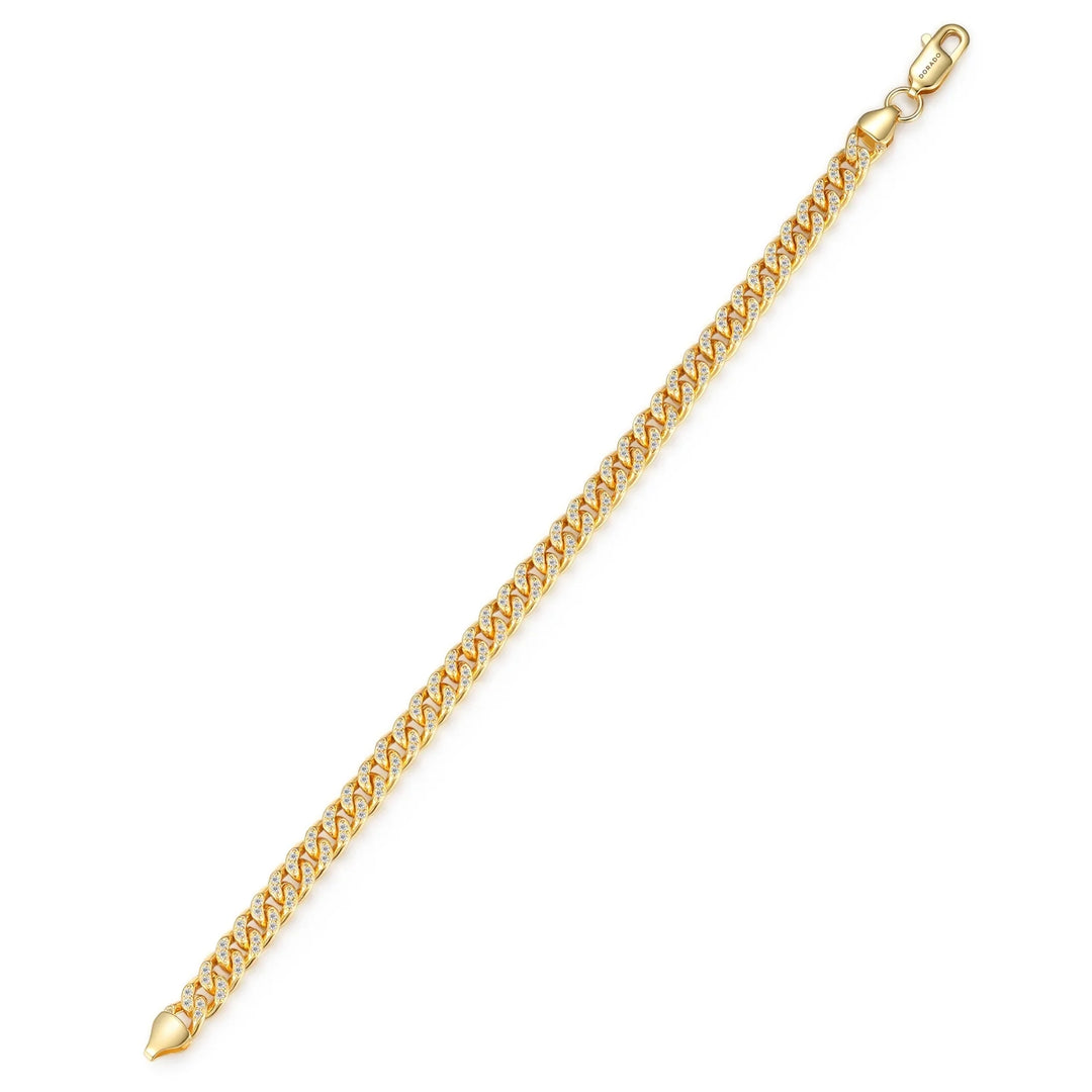 Mens Iced Cuban Link Bracelet - 5mm