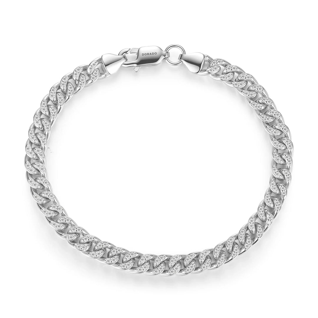 Mens Iced Cuban Link Bracelet - 5mm