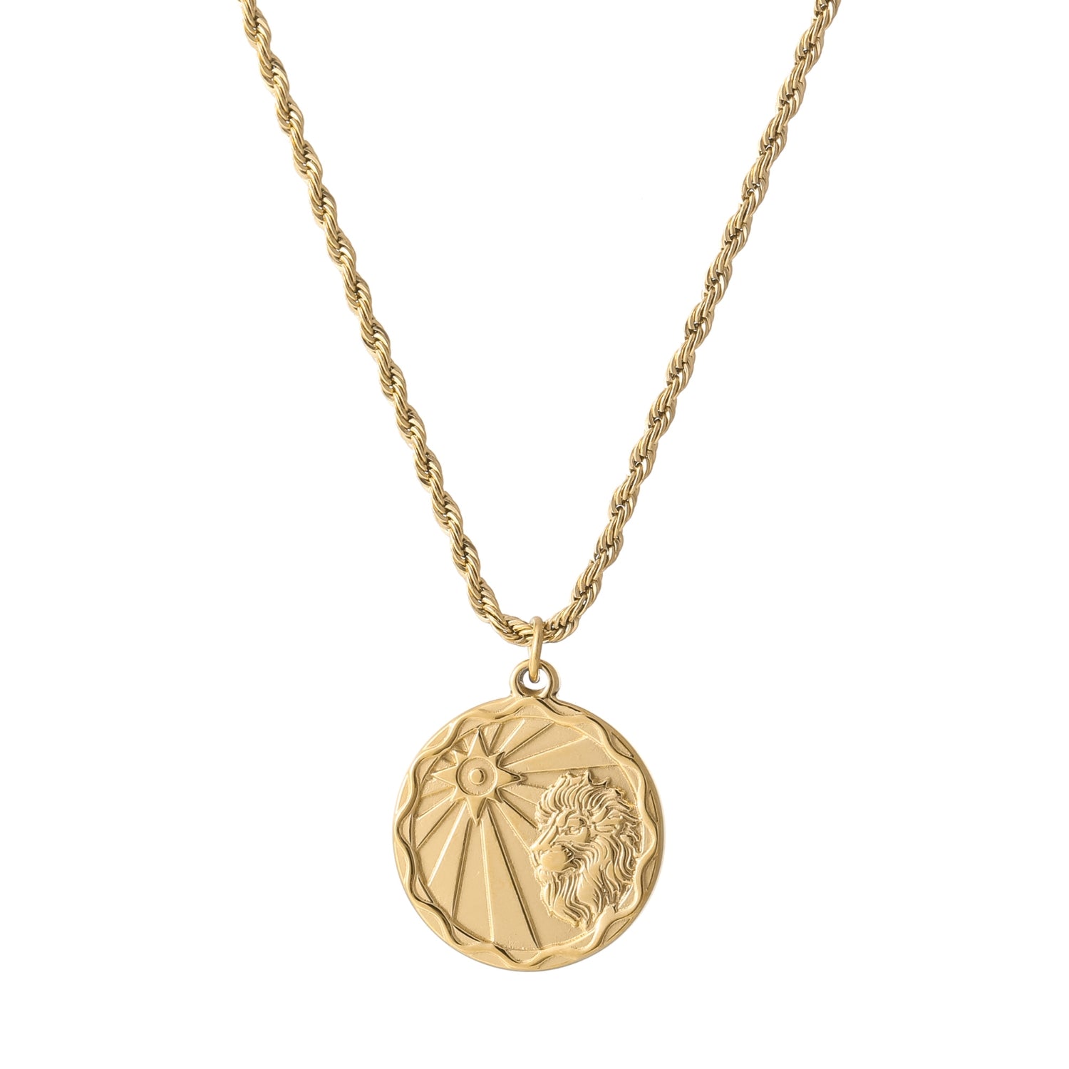 Zodiac Coin Necklace w/ Rope Chain | Necklaces by DORADO