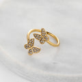 Open Iced Butterfly Ring | Rings by DORADO
