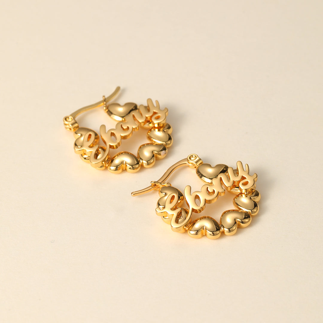 Kids Hearts Name Hoops | DORADO