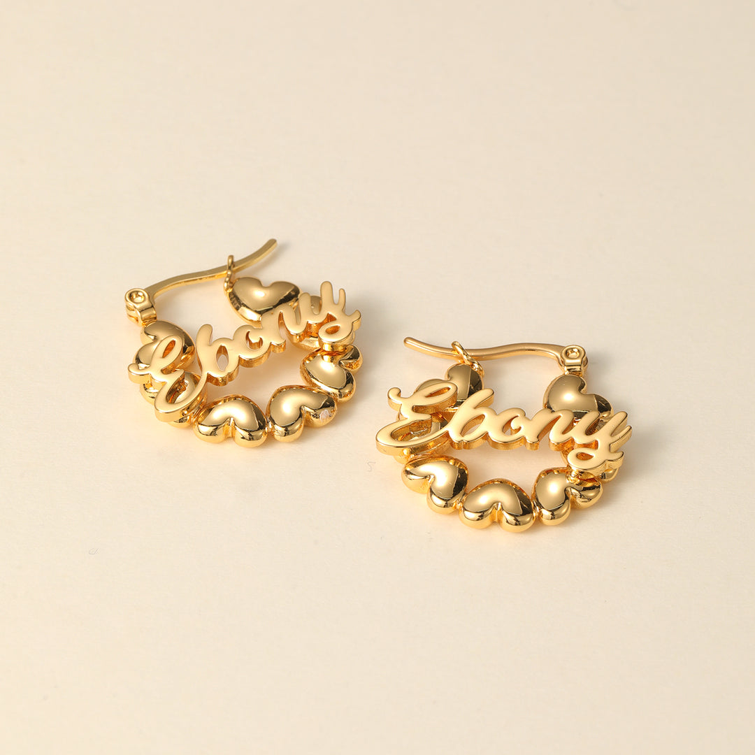Kids Hearts Name Hoops | DORADO