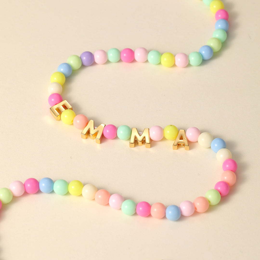Kids Colorful Beaded Name Necklace | DORADO