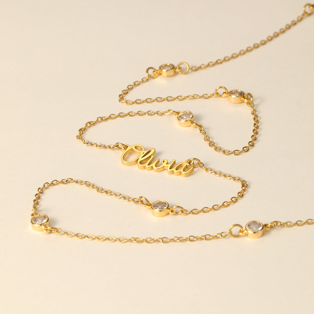 Kids Crystals Name Necklace | DORADO