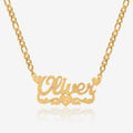 Diamond Cut Lovely Heart Name Necklace | Necklaces by DORADO