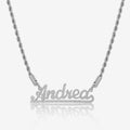 Diamond Cut Underline Name Necklace