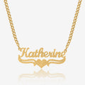 Diamond Cut Love Heart Name Necklace | Necklaces by DORADO