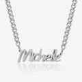 Thick Nameplate Necklace w/ Cuban Chain | Necklaces by DORADO