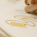 Embossed Engraved Bar Necklace