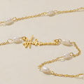 Script Name Necklace w/ Pearl Link Chain