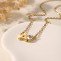 Initial Heart Birthstone Necklace | Necklaces by DORADO
