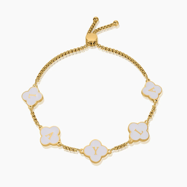 White Clover Name Bracelet | Bracelets by DORADO