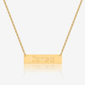 Embossed Engraved Bar Necklace