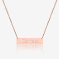 Embossed Engraved Bar Necklace