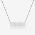 Embossed Engraved Bar Necklace | Necklaces by DORADO