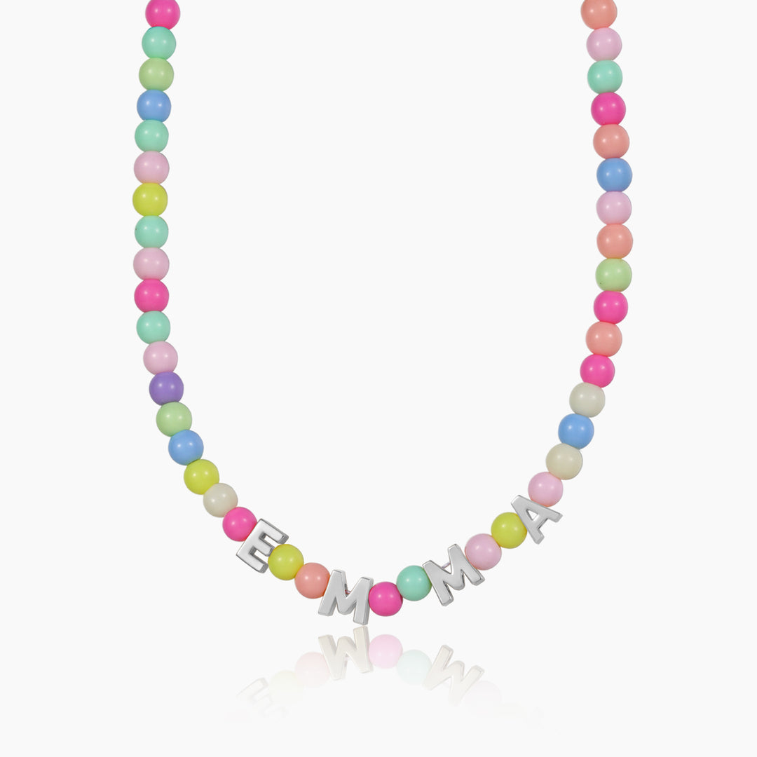 Kids Colorful Beaded Name Necklace | DORADO