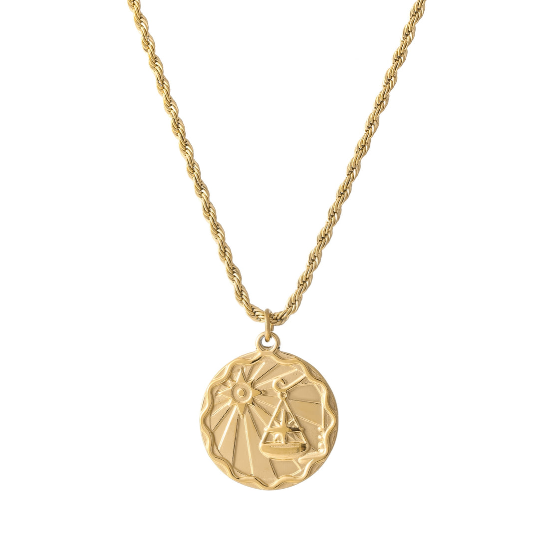 Zodiac Coin Necklace w/ Rope Chain | Necklaces by DORADO