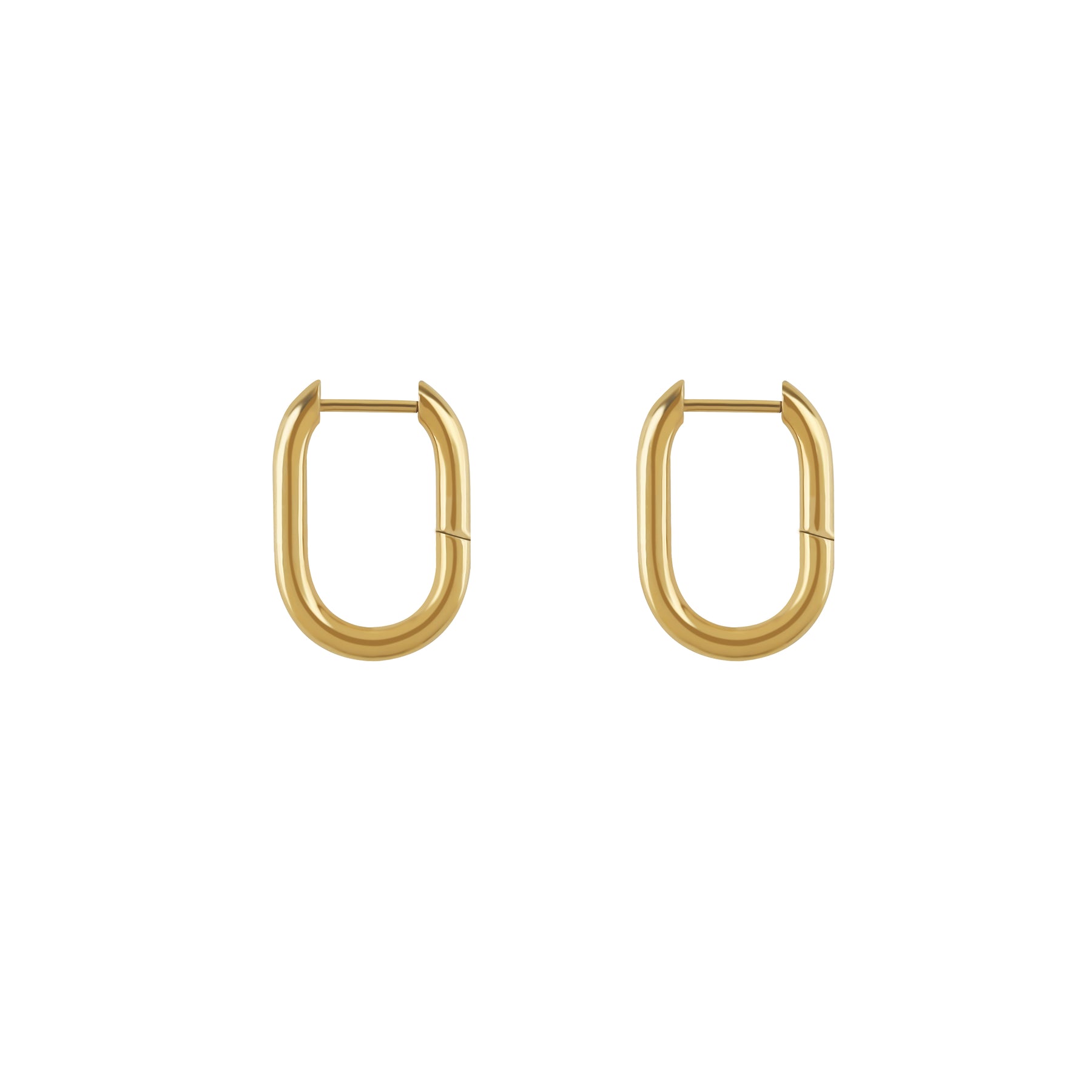 Paper Clip Hoop Earrings | Dorado Fashion