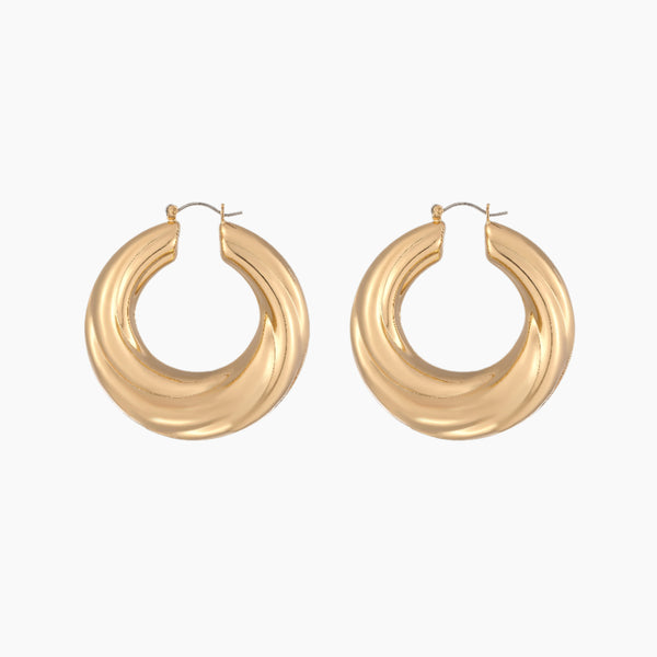 Round Twisted Hoop Earrings | Earrings by DORADO