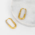 Iced Paperclip Hoop Earrings | Earrings by DORADO