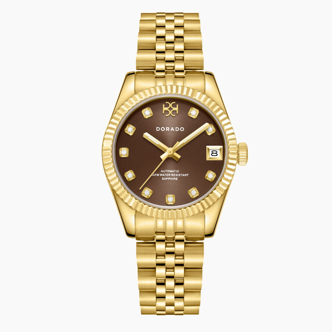 DORADO Gold Timeless Watch - Chocolate | Watch by DORADO