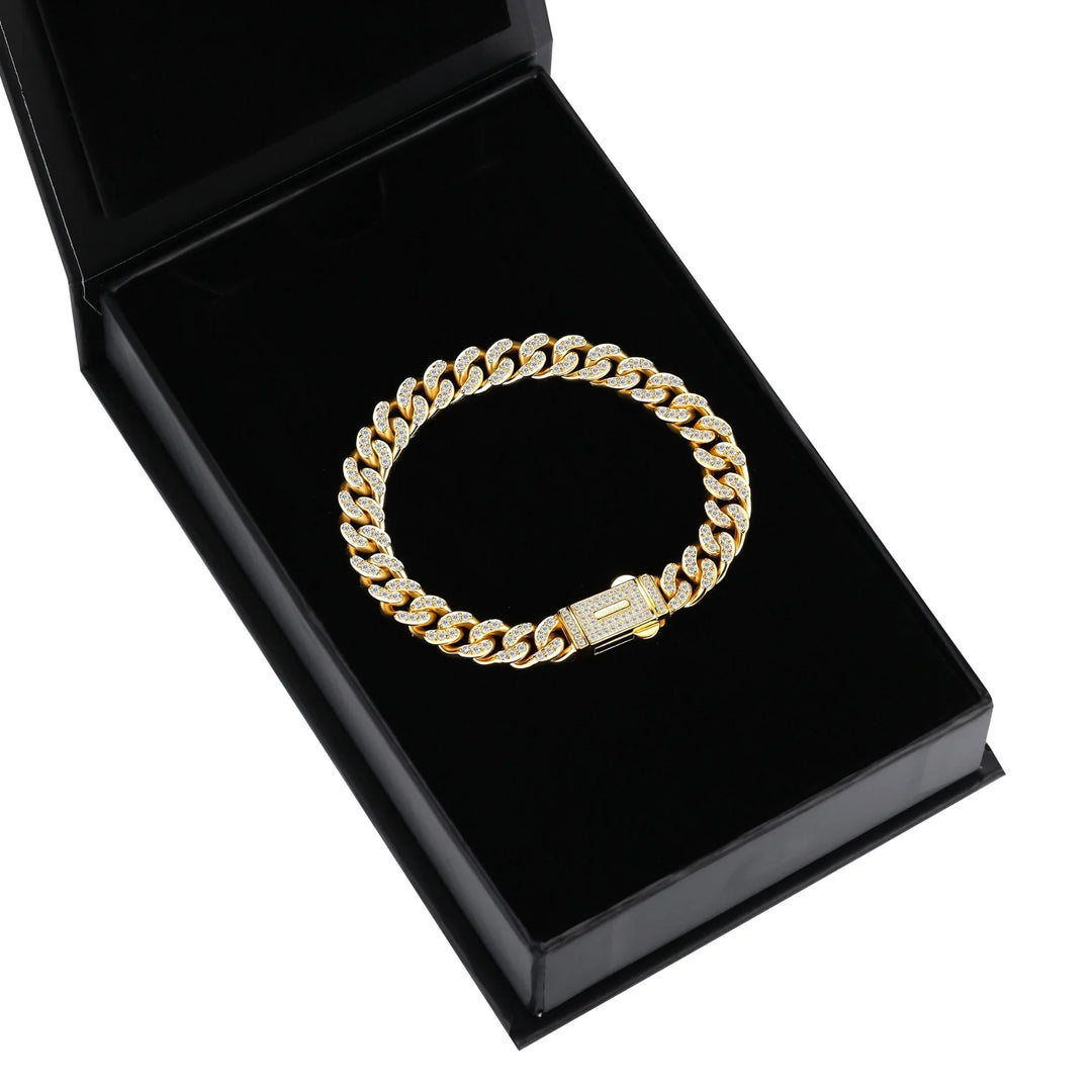 Mens Iced Cuban Link Bracelet - 8mm