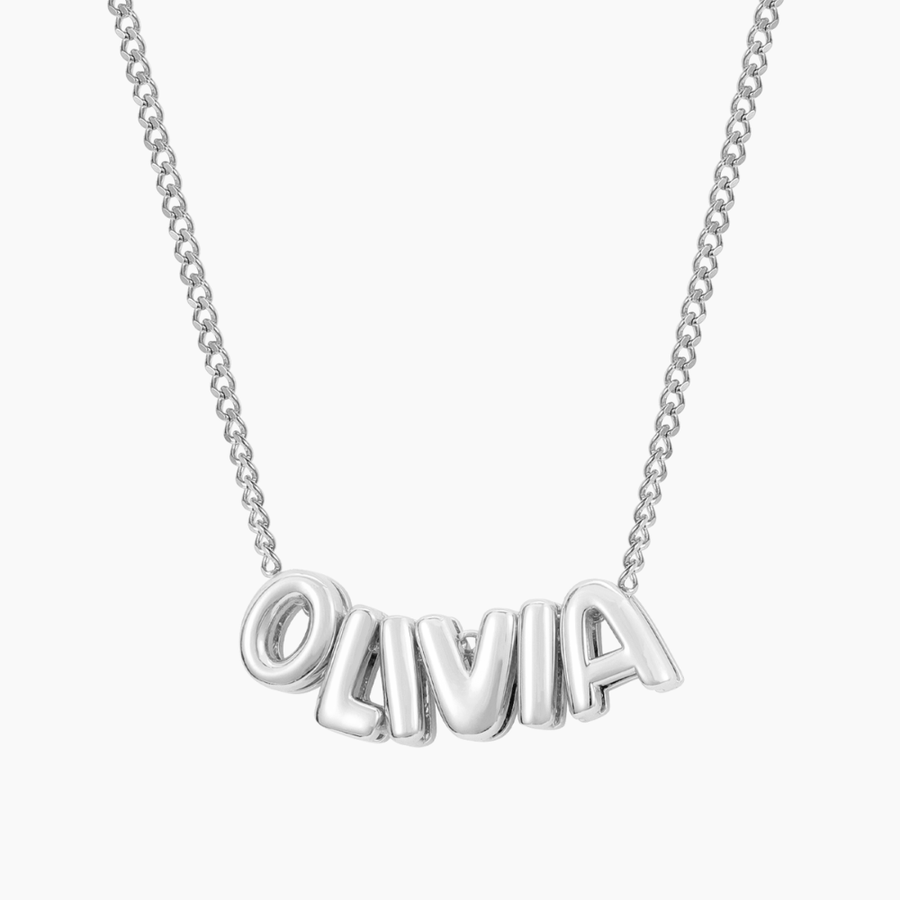 Bubble Name Necklace | Necklaces by DORADO